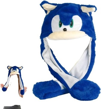 Czapka dla dzieci i dorosłych pompowane uszy SONIC ruchome pompowane uszy