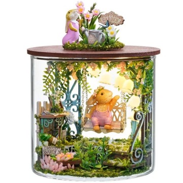 Miniaturowy domek DIY Pachnące konwalie Wiosna Kwiaty Las Ogród