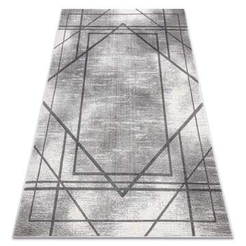 STYLOWY DYWAN 200x290 cm PRZECIERANY szary #AT3549