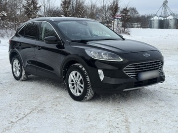 Ford Kuga III SUV 2.0 EcoBlue 190KM 2021 Ford Kuga 2.0 190 KM AWD Titanium X Kamery BEZWYPADKOWY Nowe opony JAK NOWY, zdjęcie 1