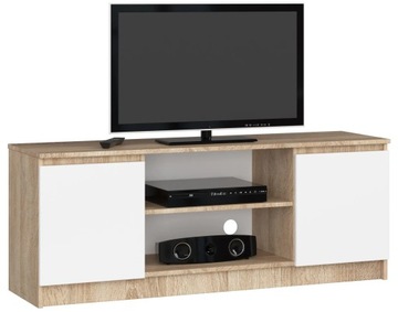 SZAFKA RTV NOWOCZESNA STOLIK SONOMA BIEL 140 cm