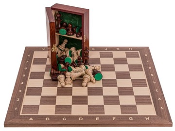 SQUARE - Zestaw Szachy drewniane - Nr 6 - ORZECH
