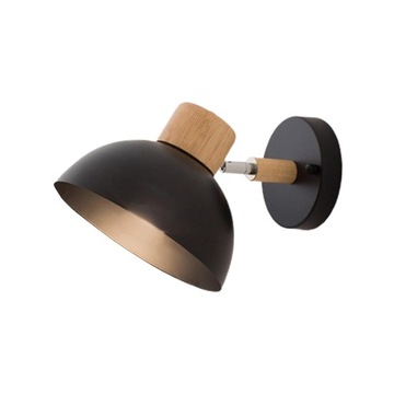Lampa ścienna w stylu nordyckim Kinkiety Oprawa Lampka nocna do czytania E27 Czarna