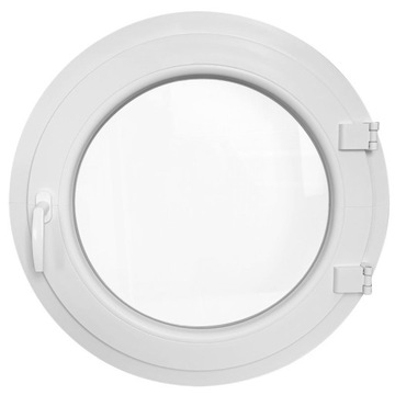 Okno okrągłe 800 ROZWIERNE PRAWE białe PCV Veka 80