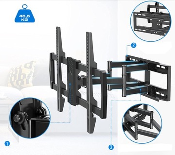 МОЩНЫЙ ПОВОРОТНЫЙ КРЕПЛЕНИЕ ДЛЯ LED ТЕЛЕВИЗОРА 32-80