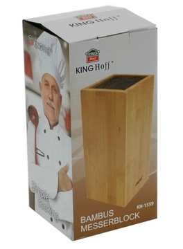 Stojak na noże Kinghoff 23 cm naturalny bambus