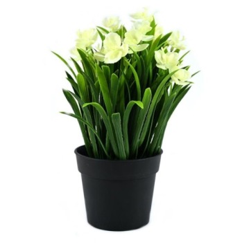 ИСКУССТВЕННЫЕ ЦВЕТЫ В ГОРШКЕ, трава, РАЗНЫХ ЦВЕТОВ