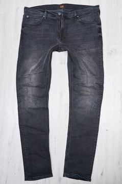 LEE LUKE SLIM JEANSY spodnie męskie granatowe PREMIUM 34/34 pas 90