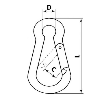 карабин 8 мм, оцинкованный