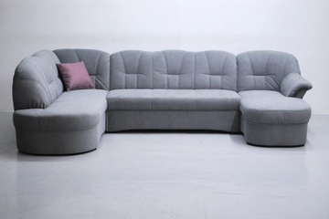 RZB Новый НЕМЕЦКИЙ диван с функцией сна Big U, роговица, СЕРАЯ ткань