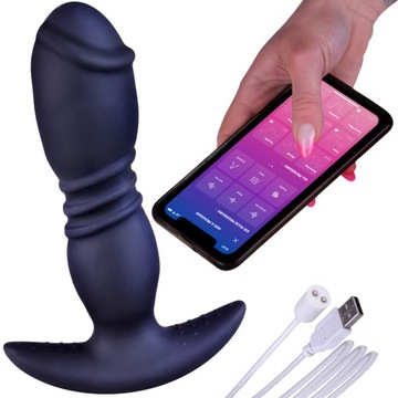 Posuwisty Wibrator Analny Sterowany Smartfonem APP