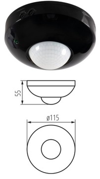 Датчик движения 360° для светодиодов Kanlux ZONA JQ37 Black