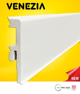 Listwa przypodłogowa BIAŁY MAT 7 cm EVO BIAŁA 1 METR.