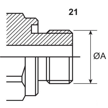 Гидравлический быстроразъёмный соединитель M22x1,5 AG 3CFPV JD Case