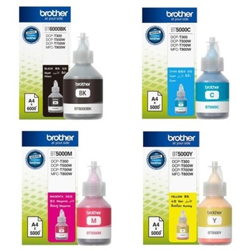 4x TUSZ BROTHER BT6000bk BT5000 MFC-T800W DCP-T300