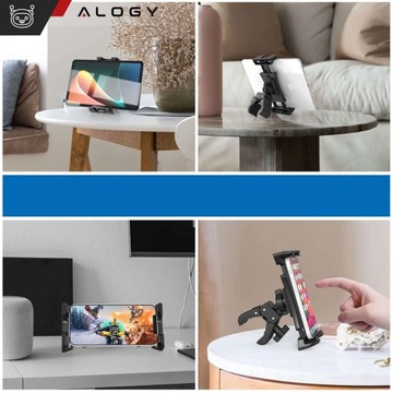 Uchwyt na tablet telefon stojak na kierownicę rower na statyw biurko drążek