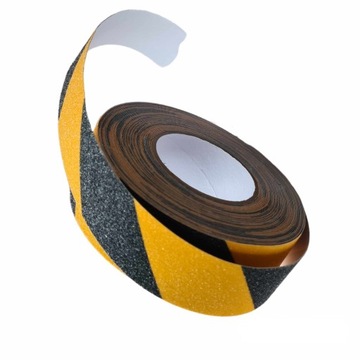 ЛЕНТА САМОКЛЕЯЩАЯСЯ ПРОТИВСКОЛЬЗЯЩАЯ ДЛЯ ЛЕСТНИЦЫ ЖЕЛТО-ЧЕРНАЯ 50мм х 5м