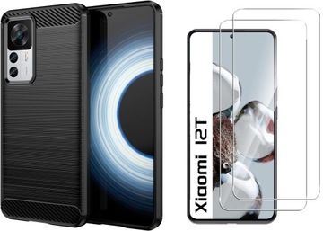 ETUI + 2x SZKŁO do Xiaomi 12T / 12T Pro | KARBON