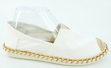 ESPADRYLE DAMSKIE BIAŁE LEKKIE WYGODNE R38