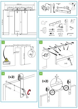 Drzwi przesuwne zabudowa Wzór Prosty