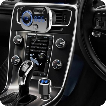 АВТОМОБИЛЬНЫЙ ПЕРЕДАТЧИК BLUETOOTH БЫСТРОЕ ЗАРЯДНОЕ УСТРОЙСТВО 2x USB AUX