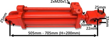 МОЩНЫЙ ГИДРАВЛИЧЕСКИЙ ЦИЛИНДР ЛТЗ МТЗ ЮМЗ С75х200