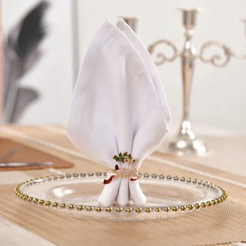 6 ШТ. РОЖДЕСТВЕНСКИЕ КОЛЬЦА КОЛЬЦА ДЛЯ САЛФЕТОК УКРАШЕНИЯ ОРНАМЕНТЫ ОЛЕНЕЙ