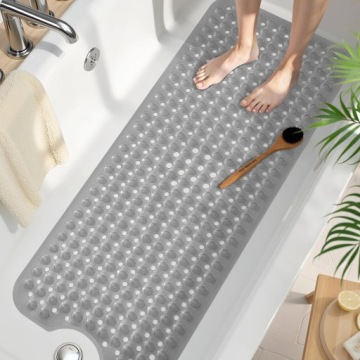Протиковзкий килимок для ванни 100x40 см без BPA швидко сушильна