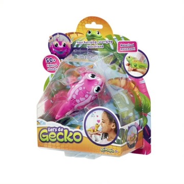 AniMagic Gekon Lets go Gecko różowy chodzi świeci
