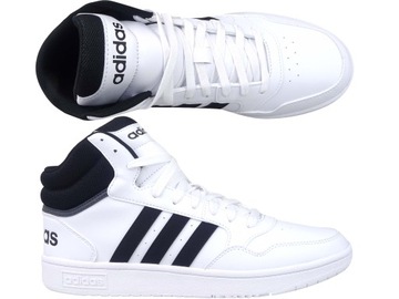 ADIDAS HOOPS MID GW3019 BUTY TRAMPKI MĘSKIE BIAŁE