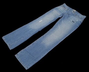 HILFIGER DENIM SUPER MARKOWE JEANSOWE SPODNIE Z DZIURAMI - 30/32