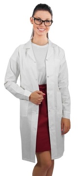 Fartuch laboratoryjny, medyczny na zatrzaski r.36