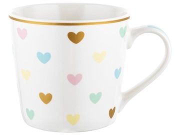 Kubek porcelanowy SERCA biały 400ml FLORINA