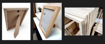 ДЕРЕВЯННАЯ РАМА НАТУРАЛЬНАЯ СОСНА, ПЛЕКСИ, ФОТОРАМКА А4 21х29,7 СМ