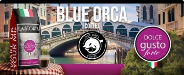 LA STORIA DOLCE GUSTO FORTE КОФЕ В ЗЕРНАХ 1кг, СВЕЖЕОБЖАРЕННЫЕ - ГОЛУБАЯ КАСАТКА
