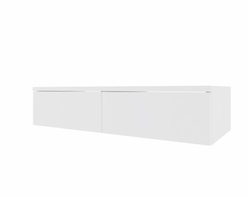 Szafka, toaletka, komoda wisząca, biała, click-on, szerokość 80cm