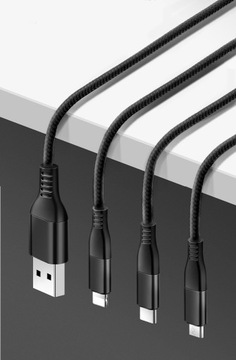 КАБЕЛЬ 3в1 ДЛЯ IPHONE / MICRO USB / TYPE-C