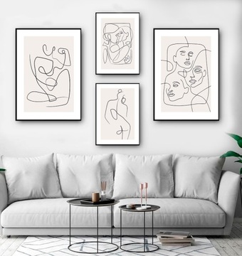 Женская графика Скандинавский стиль Модно А3