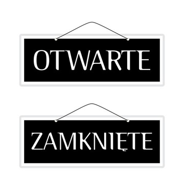 Tabliczka laminowana 2-str OTWARTE ZAMKNIĘTE