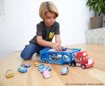 MATTEL CARS TIR TRANSPORTER MANIEK LAWETA +2 AUTA