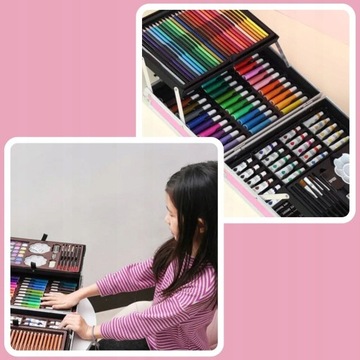 ZESTAW DO MALOWANIA DLA DZIECI Dziewczynek Artystyczny Plastyczny WALIZKA