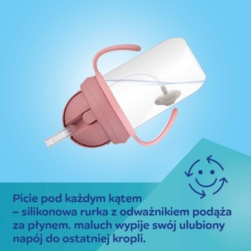 Чашка-непроливайка Canpol с трубкой и грузом, 270 мл. Бутылка с весом 6 м+.