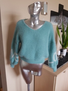 Sweter turkusowy UNI ok M