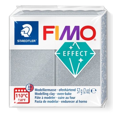 Fimo Effect MASA PLASTYCZNA SREBRNY METALICZNY 57g 8010-81