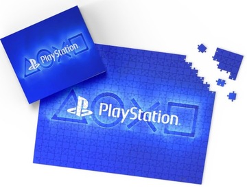 PUZZLE - KONSOLA PLAYSTATION - PREZENT NA ŚWIĘTA WZORY - 24 el + PUDEŁKO