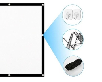 ПРОЕКЦИОННЫЙ ЭКРАН для проектора Портативный складной 16:9 266x149 см 120 дюймов