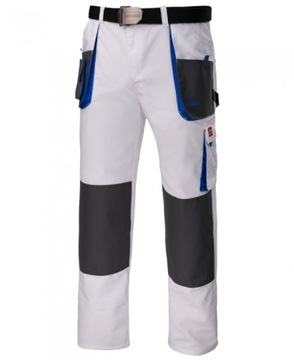 Spodnie robocze do pasa długie ART.MAS white białe Classic r. 48