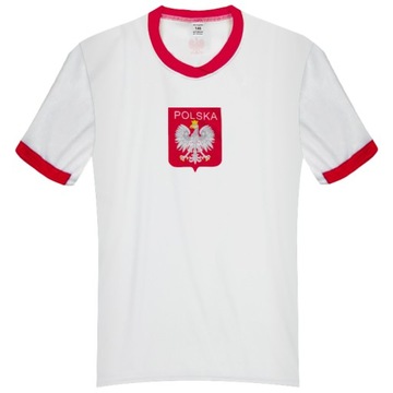 POLSKA EURO 2024 Koszulka Męska Piłkarska TWÓJ NADRUK NAPIS - XL