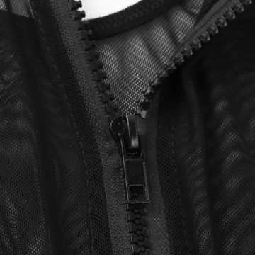 Womens Mesh Bodysuit One-piece See Through Sheer L