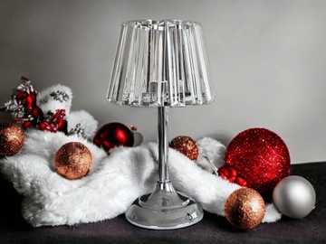 LAMPION Лампа Glamour для чайных свечей с хрустальным абажуром 30 см.